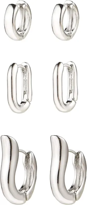 14K Gold Hoop Earrings for Women, Hypoallergenic Chunky Gold Hoop Earrings Multipack, Lightweight Twisted Huggie Hoops Earring Set Jewelry for Gifts