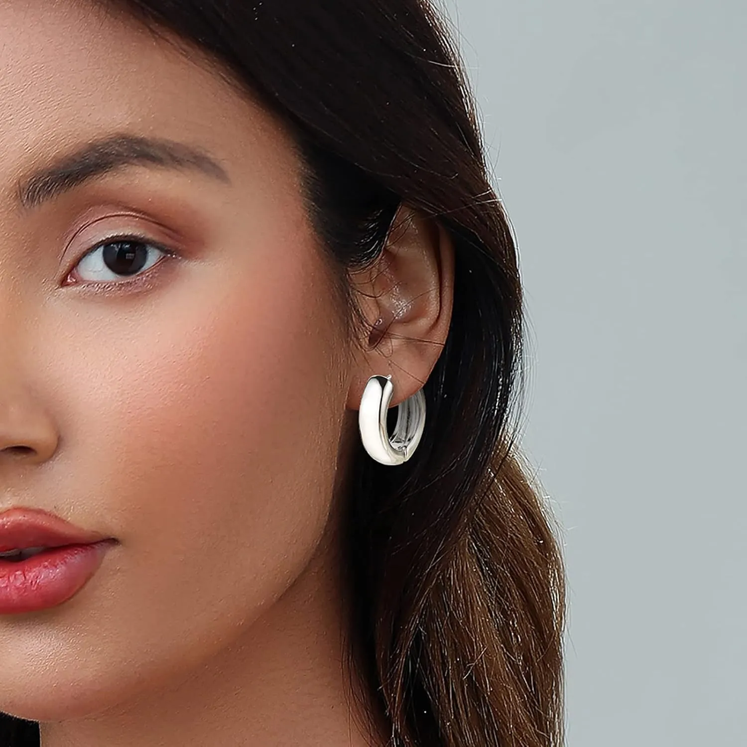 14K Gold Hoop Earrings for Women, Hypoallergenic Chunky Gold Hoop Earrings Multipack, Lightweight Twisted Huggie Hoops Earring Set Jewelry for Gifts