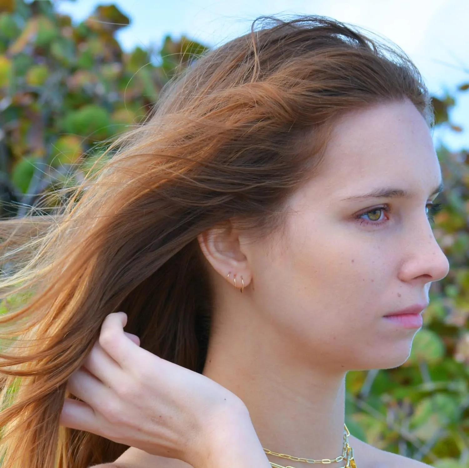 14k Gold Pair of Hoops | Nose Ring Hoop Cartilage Earring Gold Earrings Hoops Non Tarnish Gold Huggie Earrings for Women Nose Piercings Gold 14k Nose Rings for Women Gold Nose Hoop 20 Gauge | Handmade