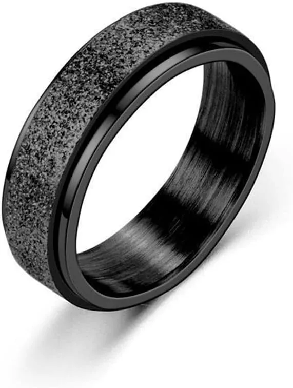 1Pcs 6mm   5Pcs 8mm Stainless Steel Rings for Men Wedding Ring Celtic Dragon Knot Anxiety Rings Cool Spinner Fidget Rings for Men Black/Rainbow Line Stainless Steel Ring Set Black Chain Style Anxiety/Fidget Ring Size 7-12