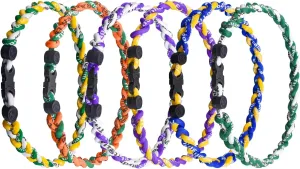 6 Pcs 18 Inch Baseball Necklaces Tornado Necklace 3 Colors Rope Sports Necklace Titanium Baseball Necklaces for Sport Fan
