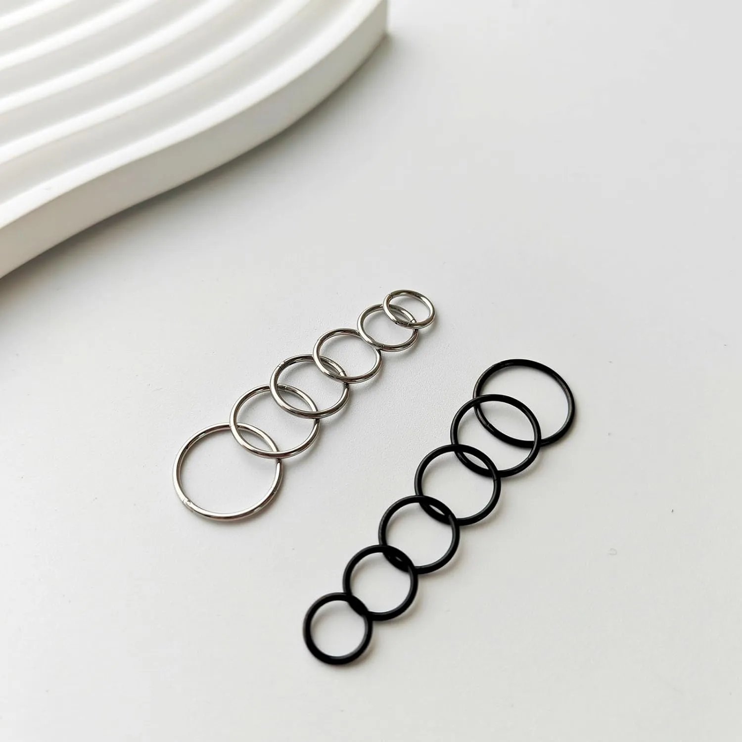 6/12Pcs 16G 18G 20G Nose Rings Hoops 316L Surgical Steel Nose Septum Lip Rings Tragus Cartilage Daith Rook Piercing Jewelry for Women 6mm 7mm 8mm 9mm 10mm 12mm
