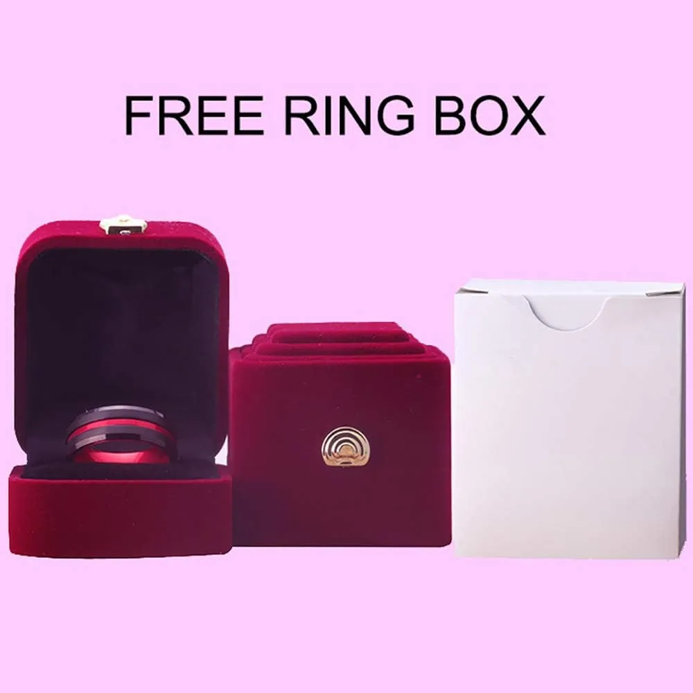 8mm Width CTR Ring Spanish HLJ Ring - Black Pipe or Silver Tone Brushed Dome and Blue Inside Free Customized Service