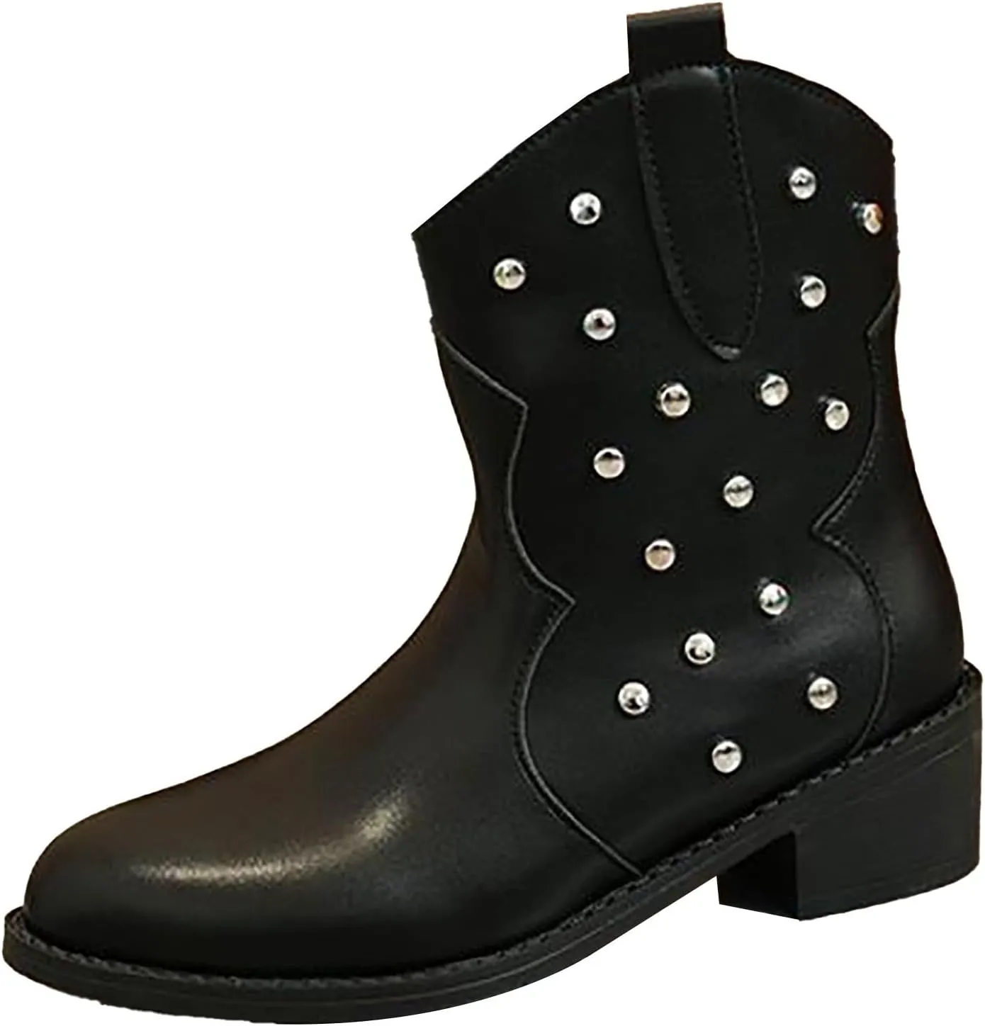 Ankle Boots for Women Cowboy Booties for Women Platform Booties Pointed Boots for Women Black Ankle Boots with Laces Boot for Sprained Ankle Left Foot