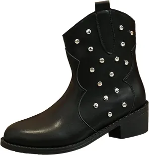 Ankle Boots for Women Cowboy Booties for Women Platform Booties Pointed Boots for Women Black Ankle Boots with Laces Boot for Sprained Ankle Left Foot