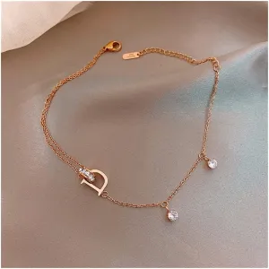 Anklet Letter Anklets for Women Fashion Anklet Bracelet On Leg Summer Beach Anklet Set Female Foot Jewelry Anklet for Women