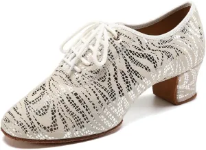 AOQUNFS Women Latin Ballroom Dance Shoes Lace-up Modern Salsa Practice Dancing Shoes,WDL-K4