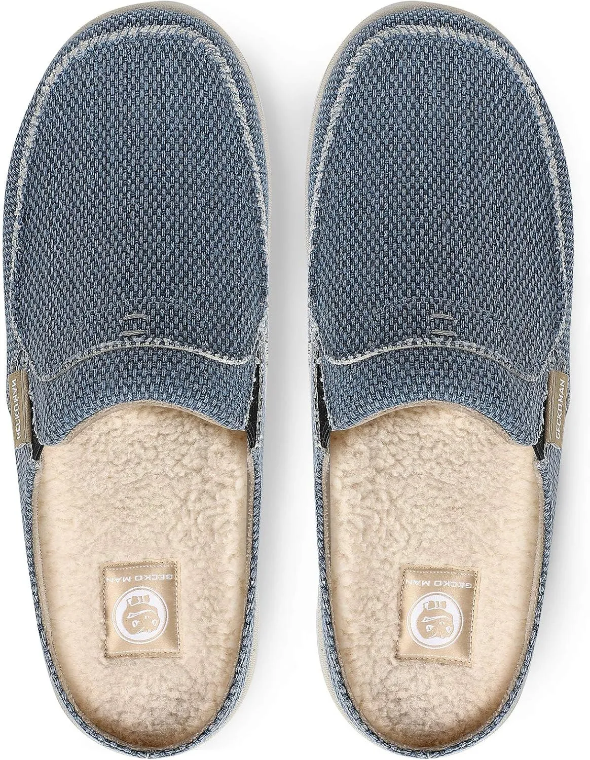 Arch Support Shoes for Mens - Orthtic Slippers for Men, Slip on Shoes with Anti-Skid Rubber Solee, Navy, 8