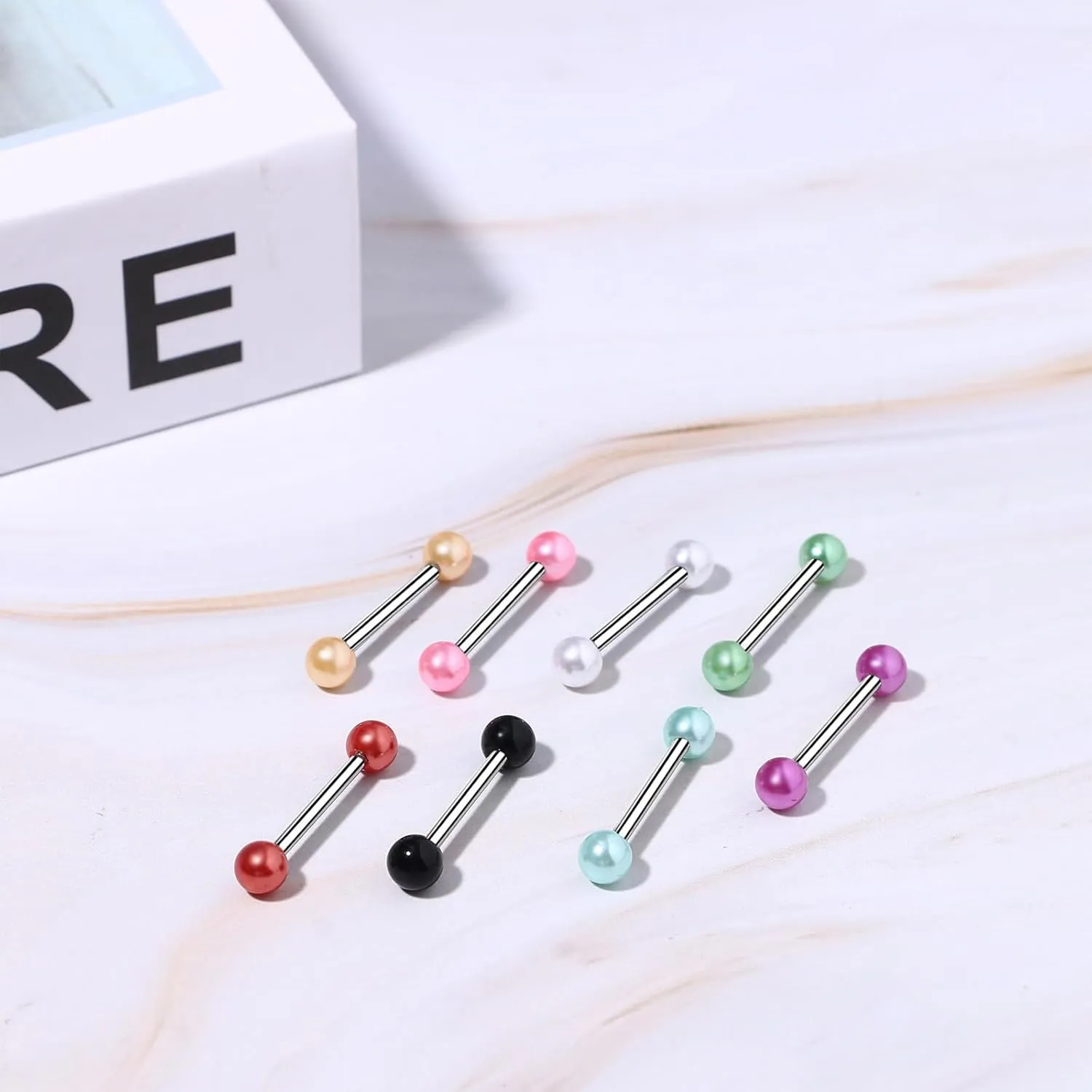 Aroncent Silver Belly Button Rings: 5-7 Pieces Surgical Steel Long Dangling Dangle CZ 14G Belly Rings for Women Body Piercing Jewelry with Cute Heart Flower Butterfly Elements