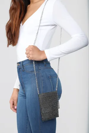 Baby Doll Rhinestone Bag - Black