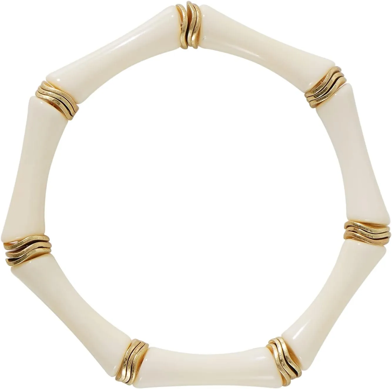 Bamboo Tube Bangle Bracelets for Women Stacking Chunky Colorful Acrylic Beads Stretch Bracelets Friendship Summer Beach Bracelet Jewelry