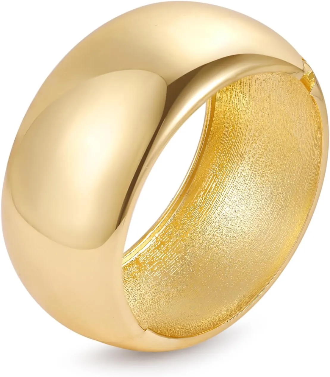 Bangle Bracelets for Women | 14K Gold Plated Trendy Wide Bracelets | Hinged Arm Cuff Bangles Chunky Bracelet for Women