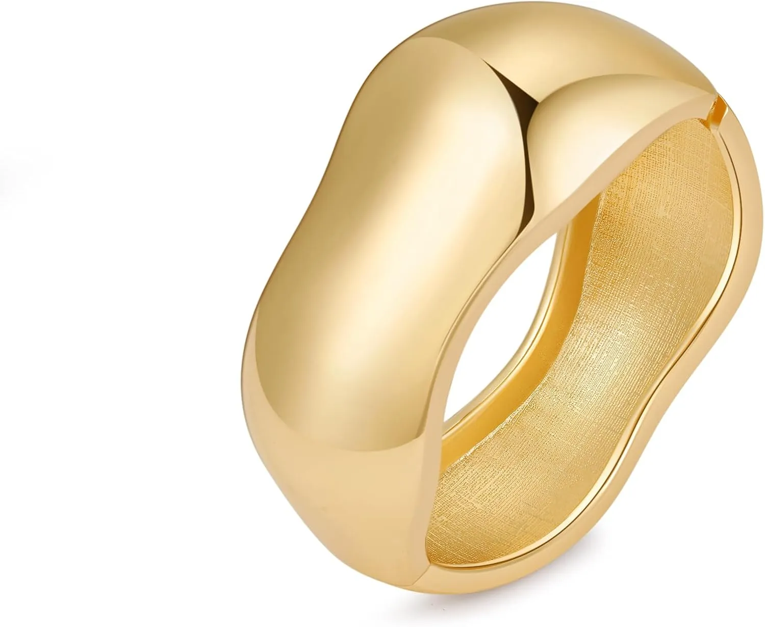 Bangle Bracelets for Women | 14K Gold Plated Trendy Wide Bracelets | Hinged Arm Cuff Bangles Chunky Bracelet for Women