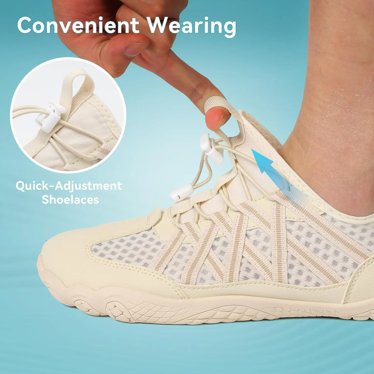 Barefoot Water Shoes for Women Men Wide Toe Box Lightweight Quick Dry Aqua Socks for Swim Beach Surf Boat Hiking Pool Walking Yoga