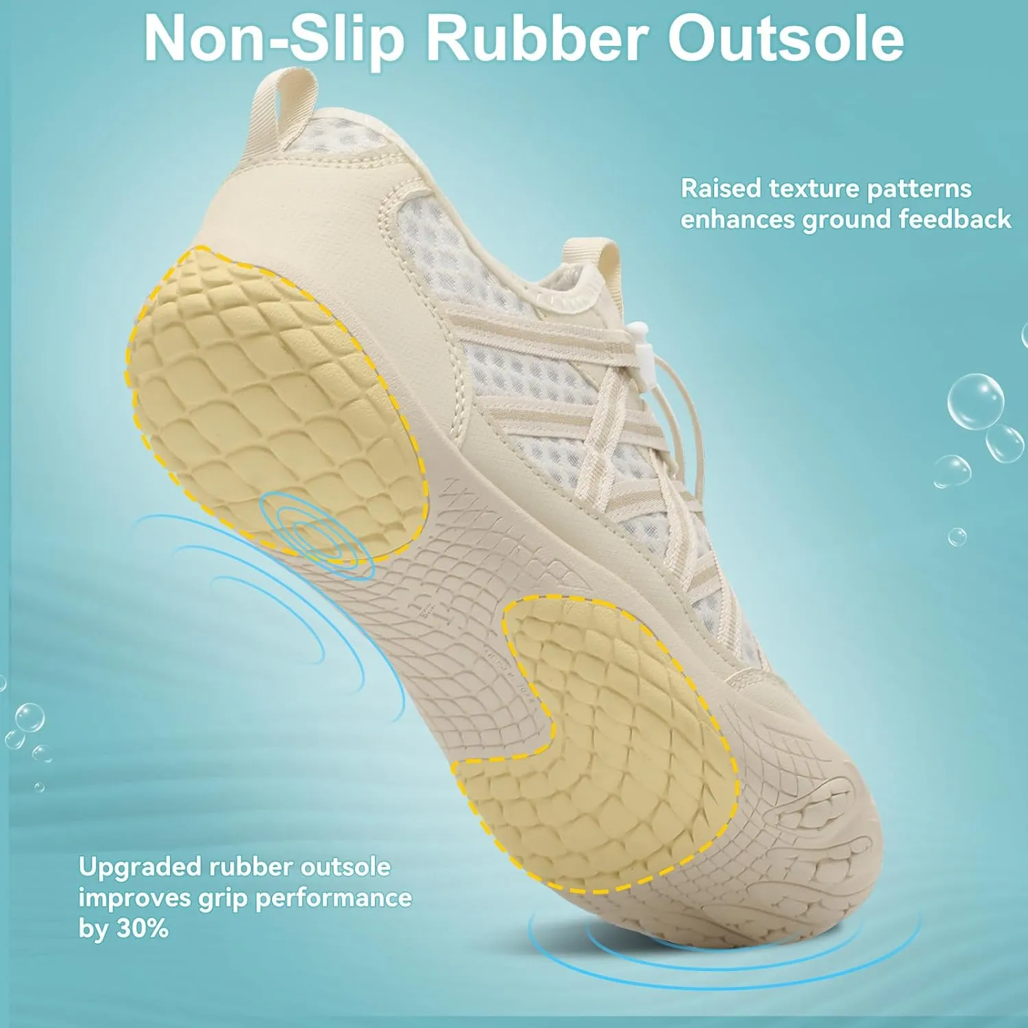 Barefoot Water Shoes for Women Men Wide Toe Box Lightweight Quick Dry Aqua Socks for Swim Beach Surf Boat Hiking Pool Walking Yoga