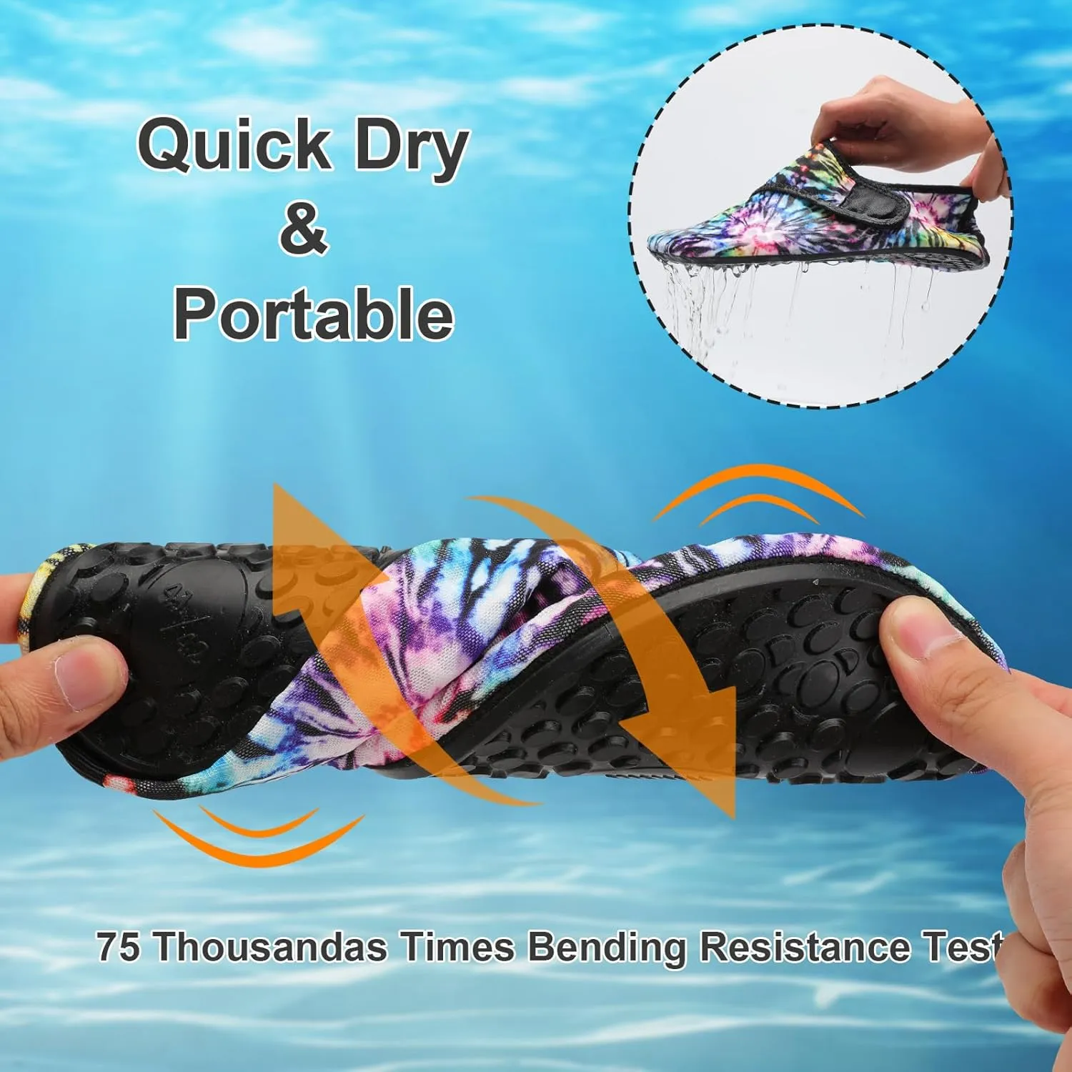 BARERUN Barefoot Water Shoes for Women Men Quick-Dry Aqua Socks for Swim Beach Pool Surf Yoga Boat Travel Non Slip Indoor Outdoor Walking Shoes