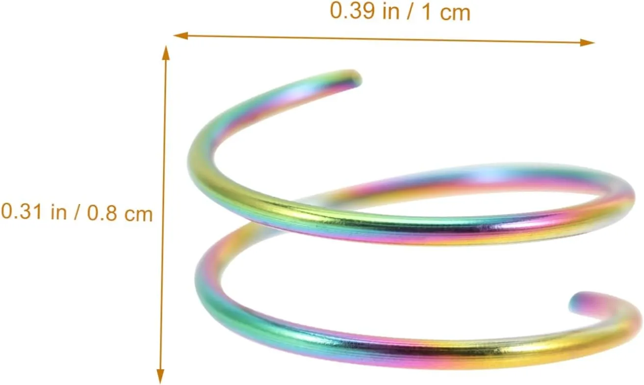 BESPORTBLE Stainless Steel Nose Hoops for Women Spiral Nose Rings Steel Safe Skin Friendly for Daily Wear