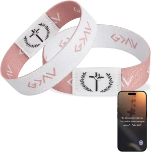 Bible verse bracelets Christian Bracelet Bible Verse Wristbands With NFC music Inspirational Daily Bible Verse Bracelets for Women Men Teens Valentine Gifts For Him and Her
