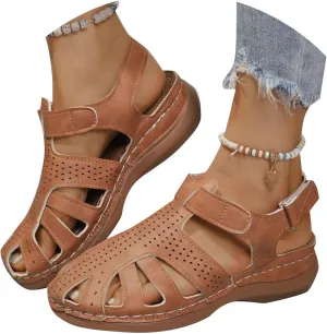 Black Sandals Women Flat Strappy Platform Sandals Comfortable Lightweight Walking Ankle Strap Casual Low Wedge Shoes