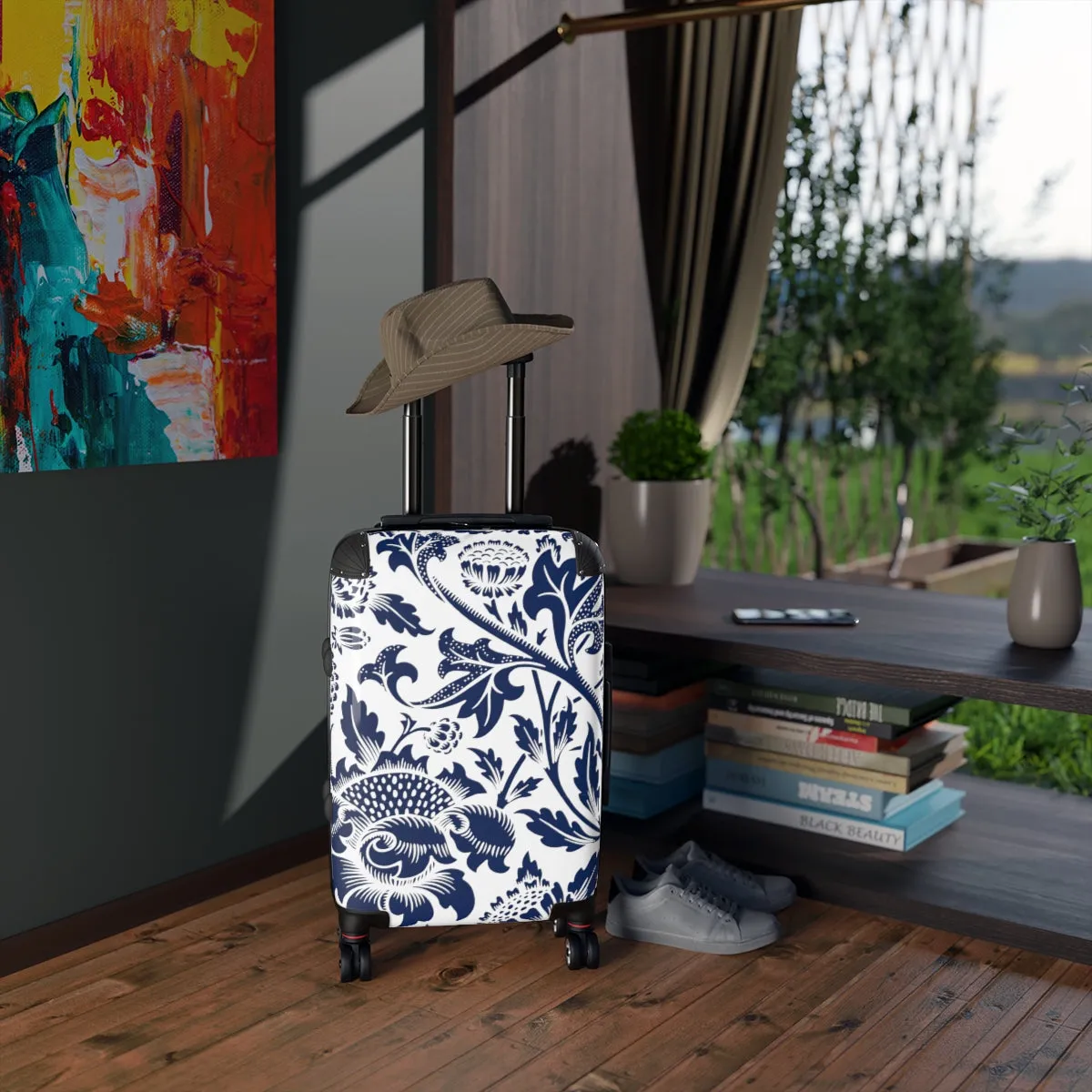 Blue Thistle Suitcase