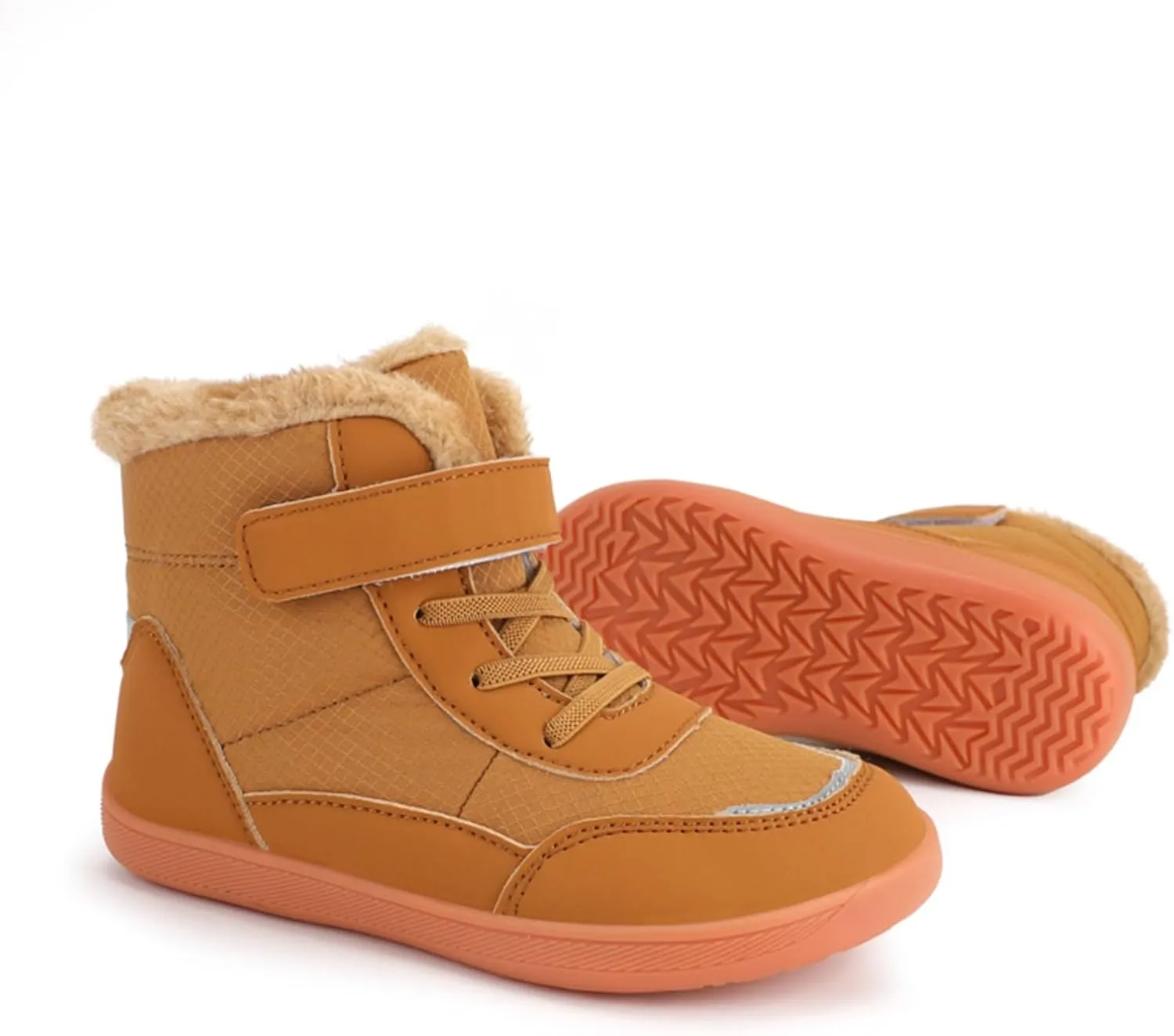 Boots for Girls Kids Winter Snow Boots Waterproof Outdoor Warm Fur Lined Shoes Cold Weather Warm Resistance Hook Loop Boots