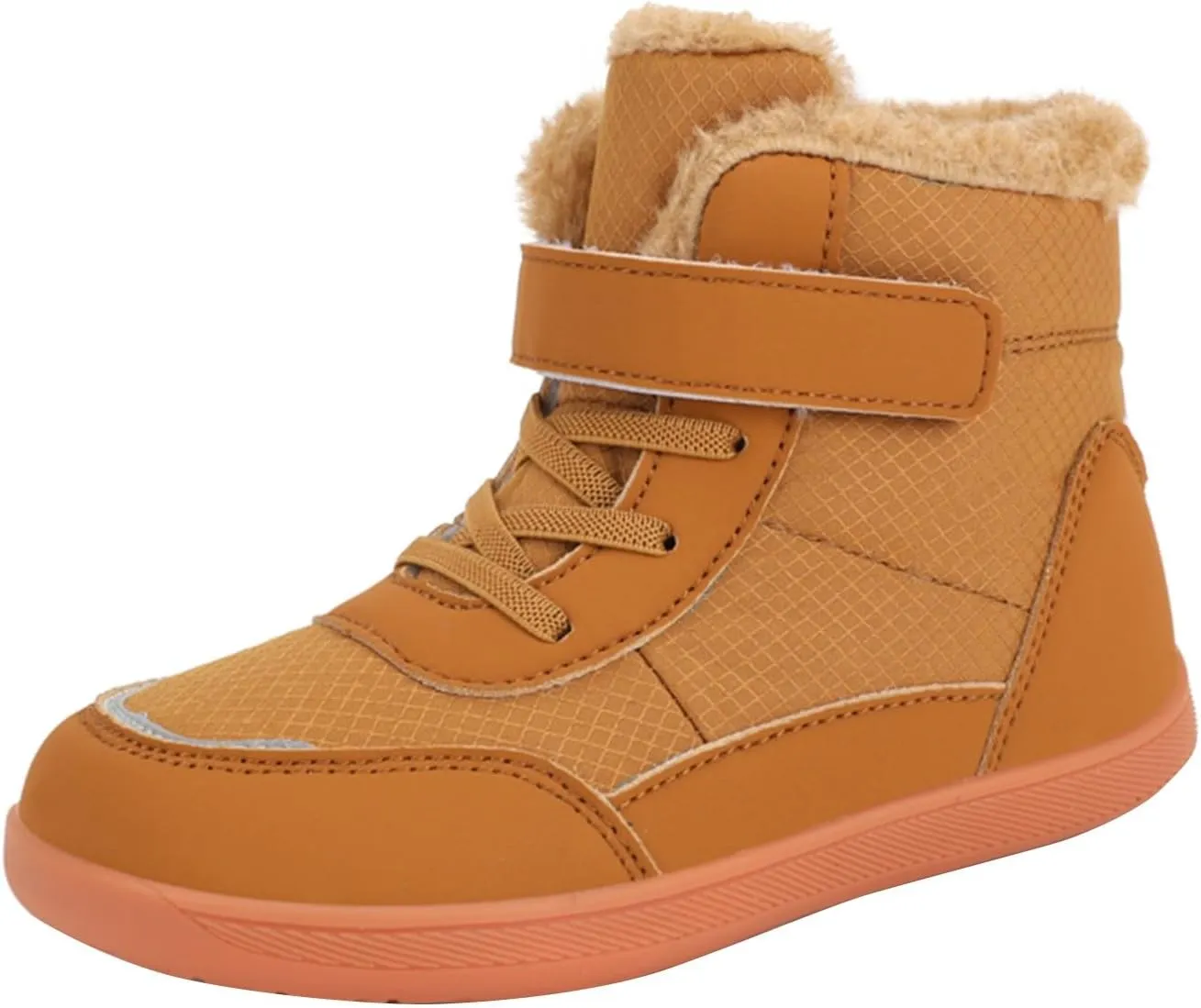 Boots for Girls Kids Winter Snow Boots Waterproof Outdoor Warm Fur Lined Shoes Cold Weather Warm Resistance Hook Loop Boots