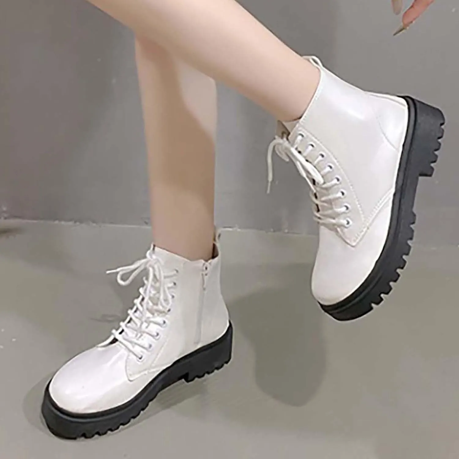 Botines Para Mujer Ankle Boots with Heel White Boots Ankle Half Boots for Women Low Heel Black Ankle Boots for Women No Heel White Ankle Boots for Women Fall