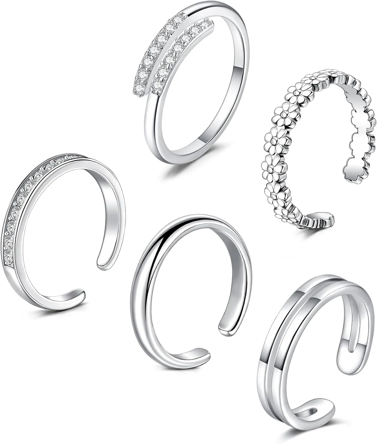Briana Williams Toe Rings for Women Gold Silver Toe Ring Non Tarnish Ankle Bracelets for Women Waterproof Anklet & Toe Ring Set Trendy Summer Beach Foot Jewelry