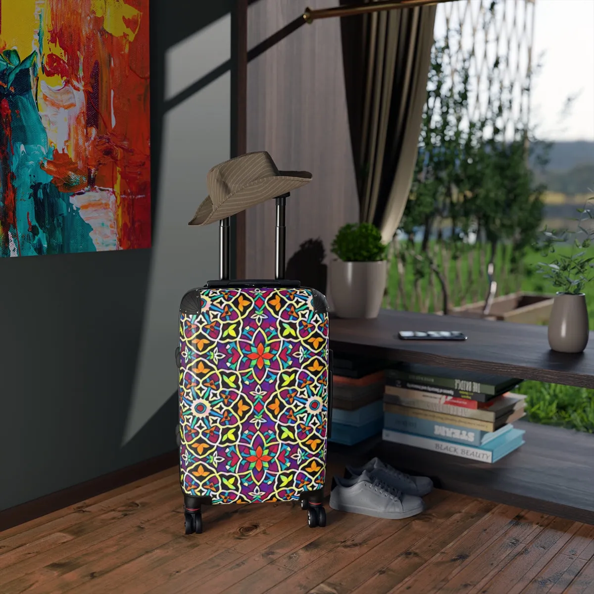 Bright Color Mosaic Suitcase