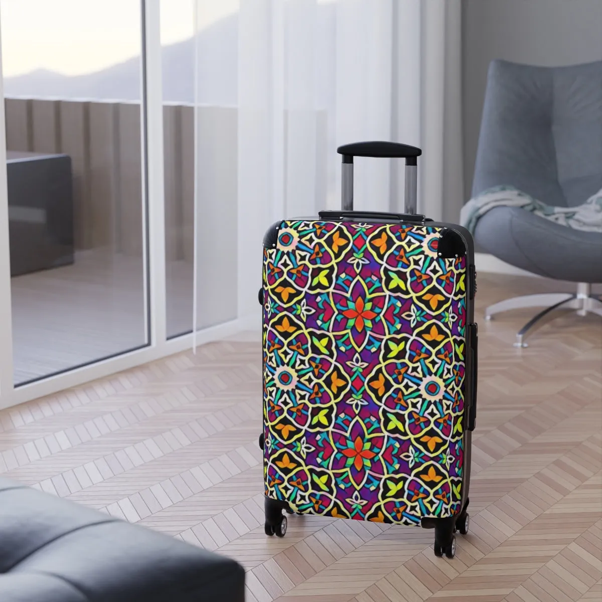 Bright Color Mosaic Suitcase