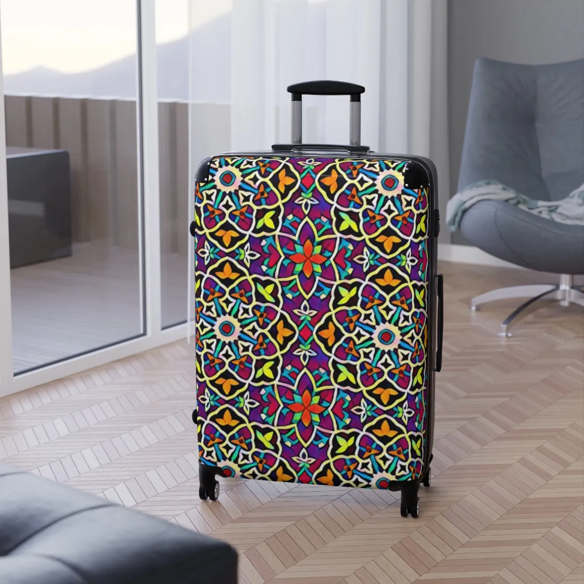 Bright Color Mosaic Suitcase