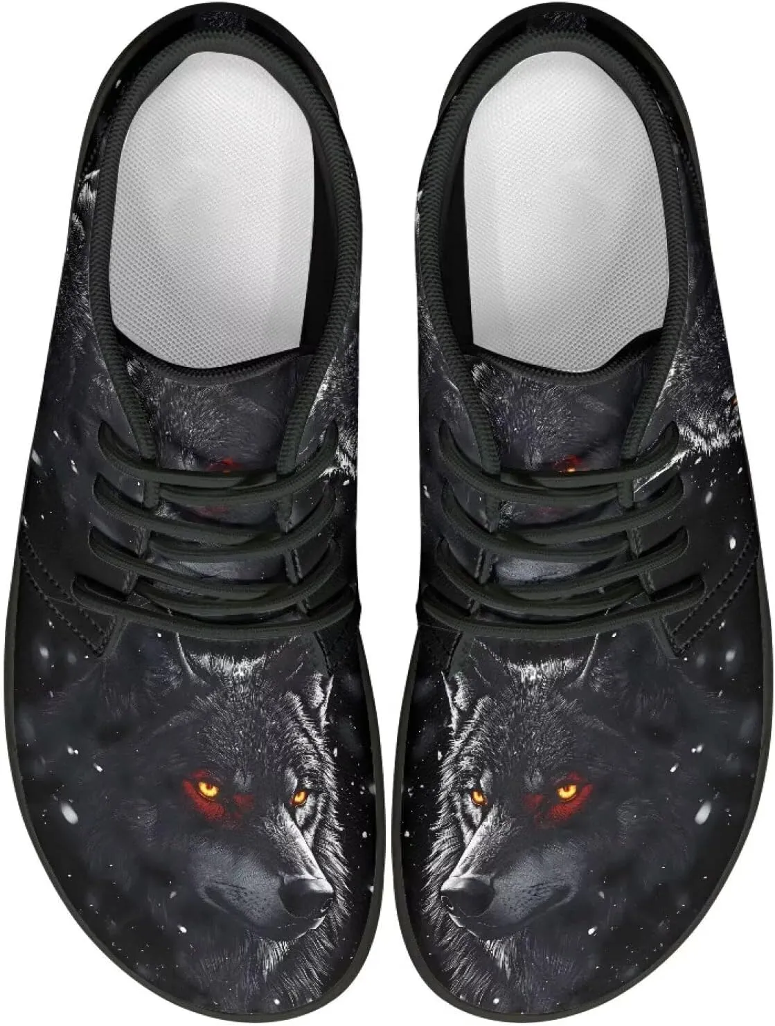Casual Slip On Barefoot Shoes for Mens Father Wide Toe Zero Drop Outdoor Walking Camping Sneakers for Party Travel Size 5-14 Black Sole
