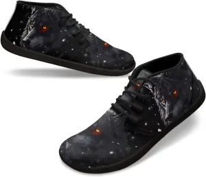 Casual Slip On Barefoot Shoes for Mens Father Wide Toe Zero Drop Outdoor Walking Camping Sneakers for Party Travel Size 5-14 Black Sole