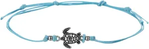 Chain Turtle Women's Bracelet Jewelry Vintage Foot Anklets Beach Anklet Magnetic Bracelet (Blue, One Size)