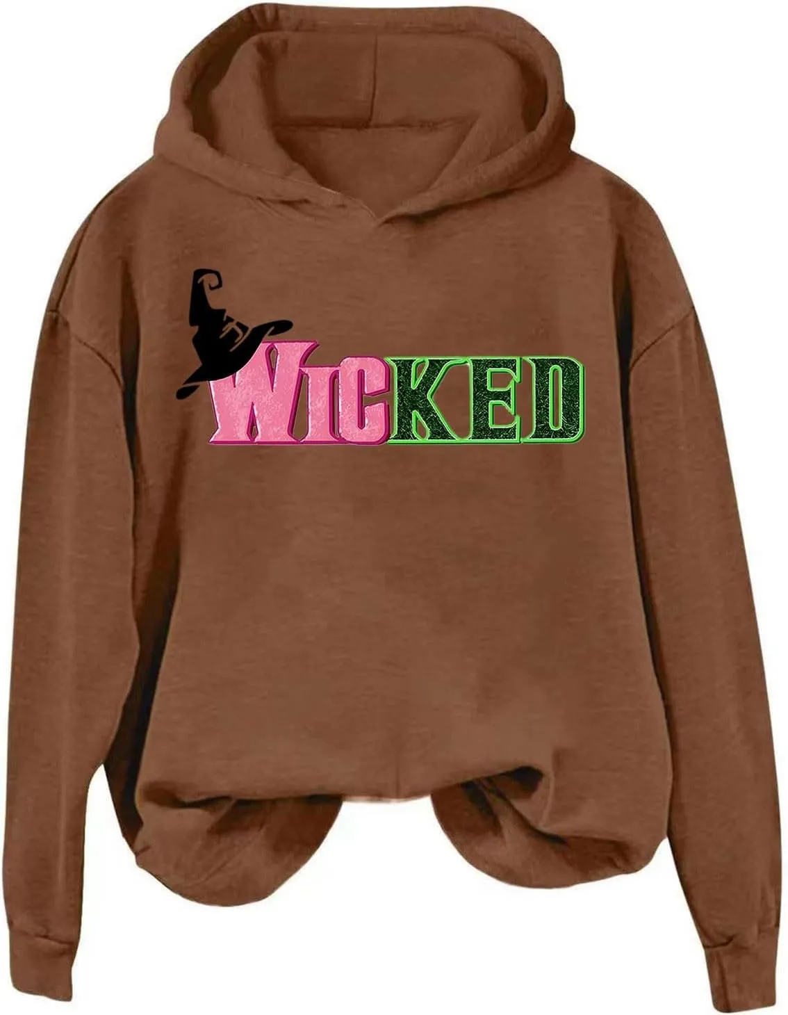 Changed for Good Witch & Princess Sweatshirt Women Pink Green Wicked Graphic Hoodies Novelty Long Sleeve Sweater Tops
