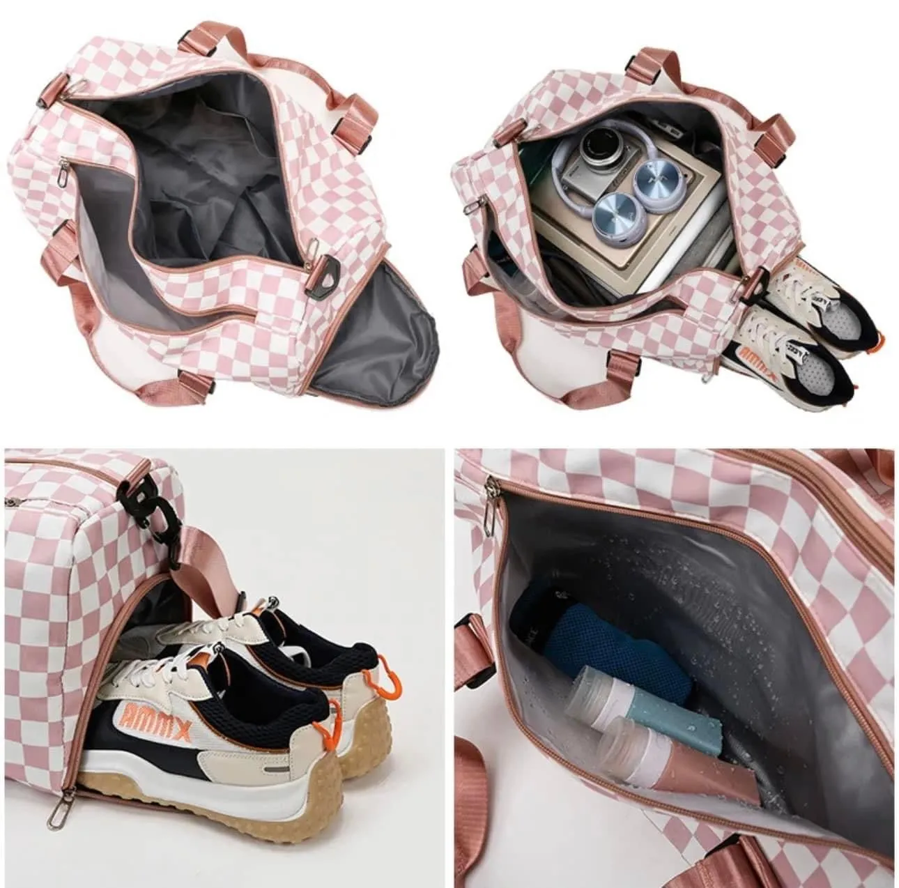Checkered Duffle Bags