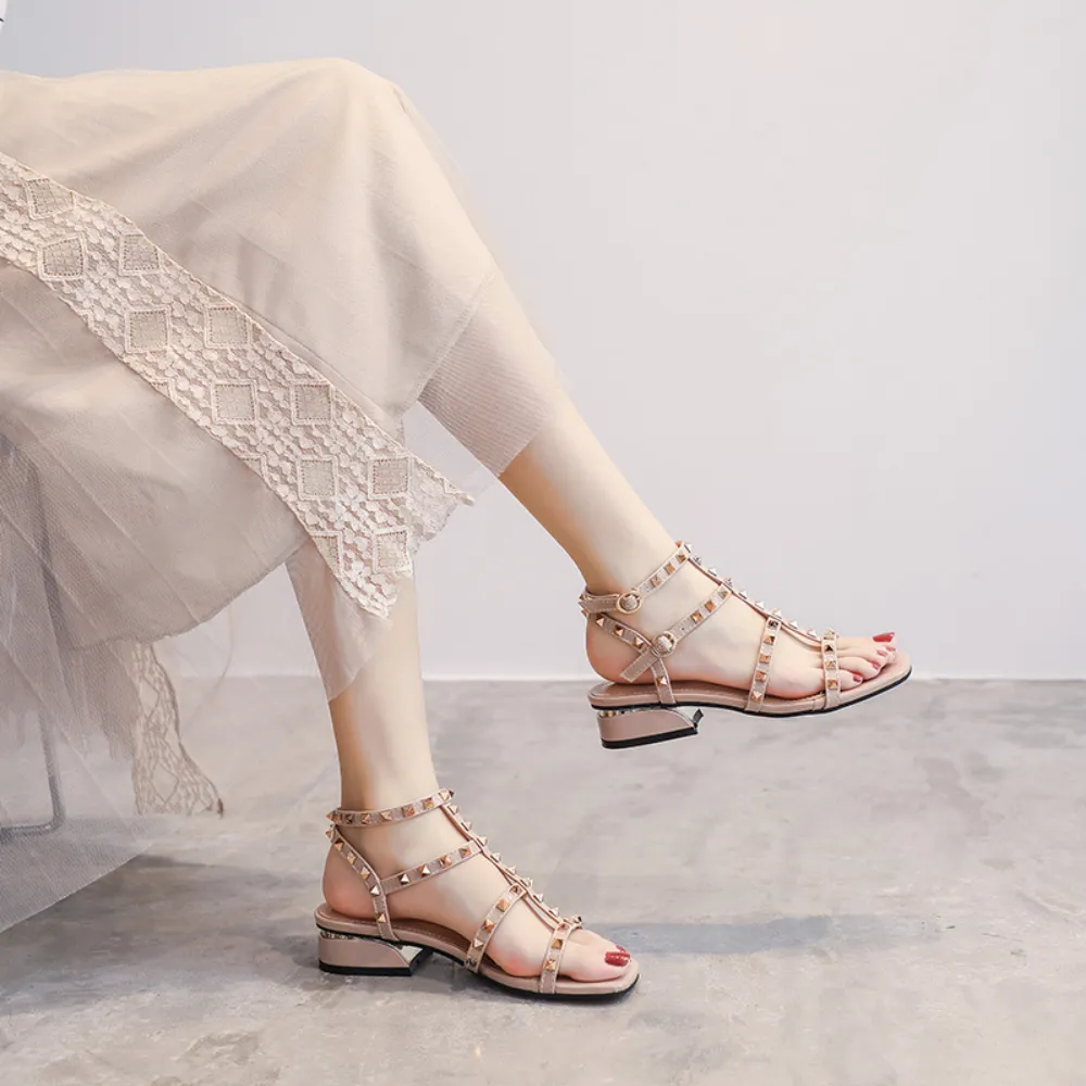Chic studded sandals