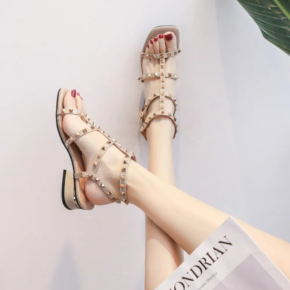 Chic studded sandals