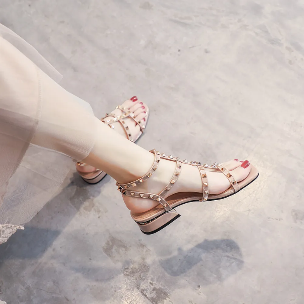 Chic studded sandals