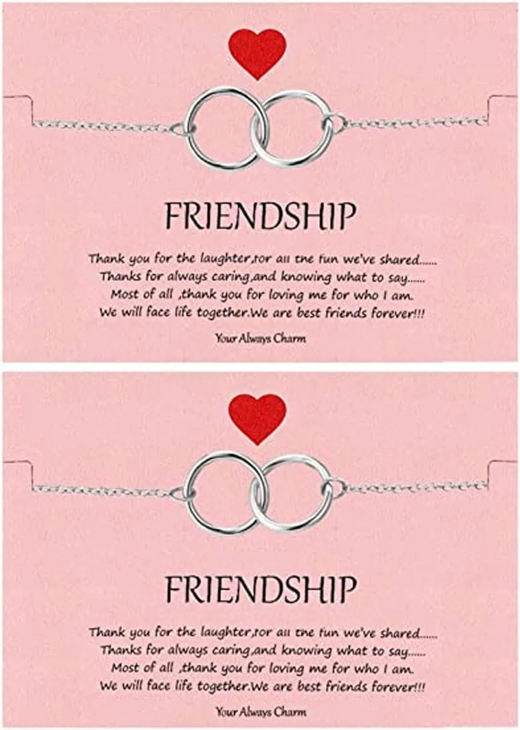 choice of all 2/3/4/5 Friendship Bracelets Bff Matching Heart Bracelet Sister Bestie Bracelet Best Friend Friendship for Women Trendy Stuff