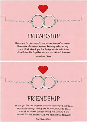 choice of all 2/3/4/5 Friendship Bracelets Bff Matching Heart Bracelet Sister Bestie Bracelet Best Friend Friendship for Women Trendy Stuff