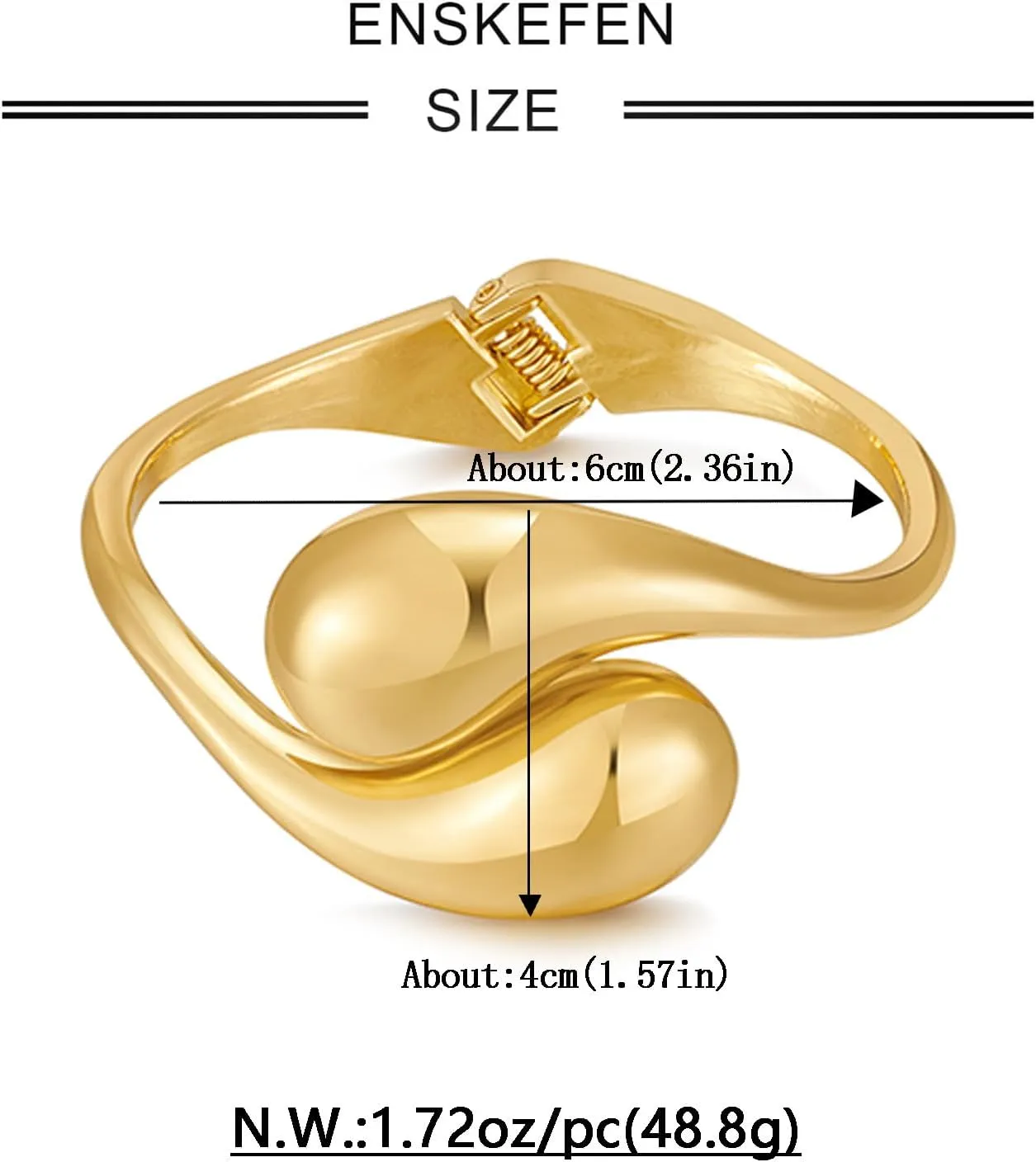 Chunky Gold Bangle Bracelets for Women Trendy Wide Hinged Open Cuff Bangle Bracelet Boho Thick Statement Gold Bracelets Am Cuff Wist Bracelets