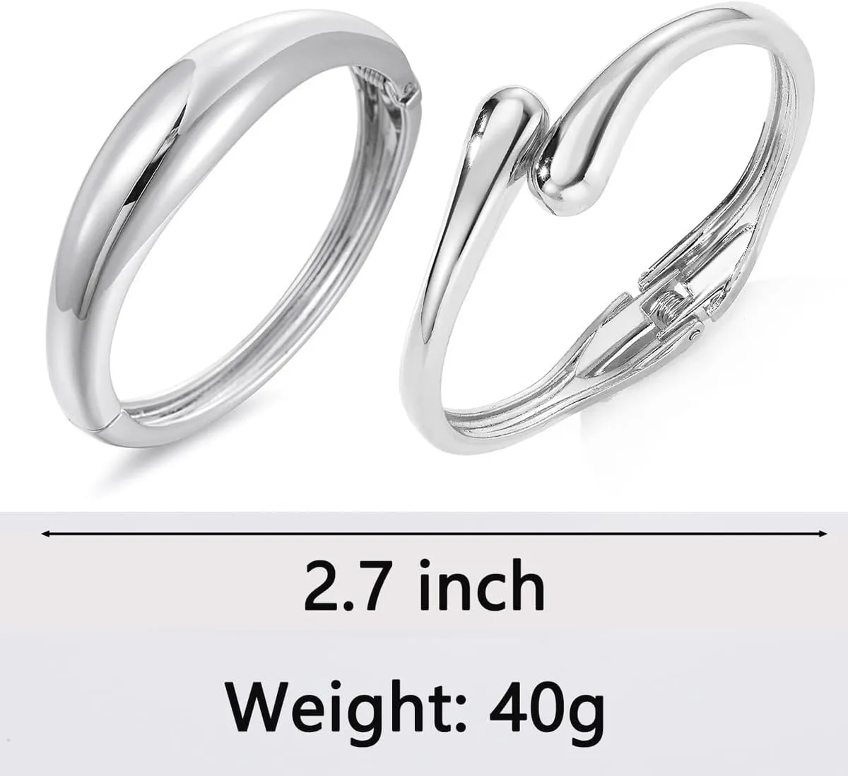 Chunky Gold Bangles Bracelets for Women Gold Cuff Bracelet Set Waterproof Non Tarnish Stack Bracelet for Women Gifts