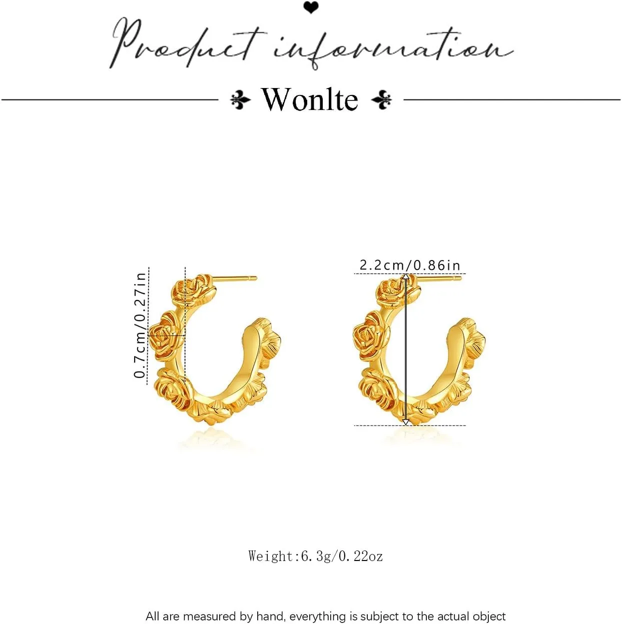 Chunky Gold Hoop Earrings for Women, 14K Gold Plated Hoop Earrings Lightweight Stainless Steel Hollow Open Hoops Hypoallergenic Earrings Fashion Jewelry for Women