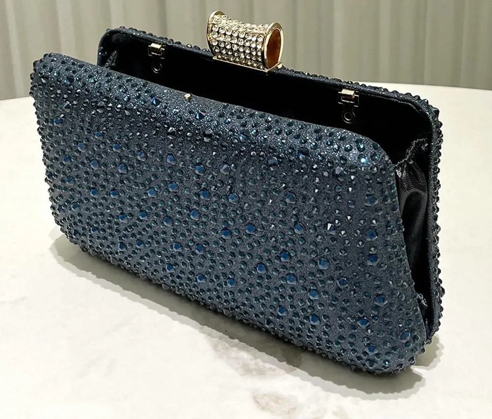 Clutch Purse Evening Bags Women 2025 Rhinestone Glitter Handbag Double Sided Diamond Chain Purse for Wedding Party