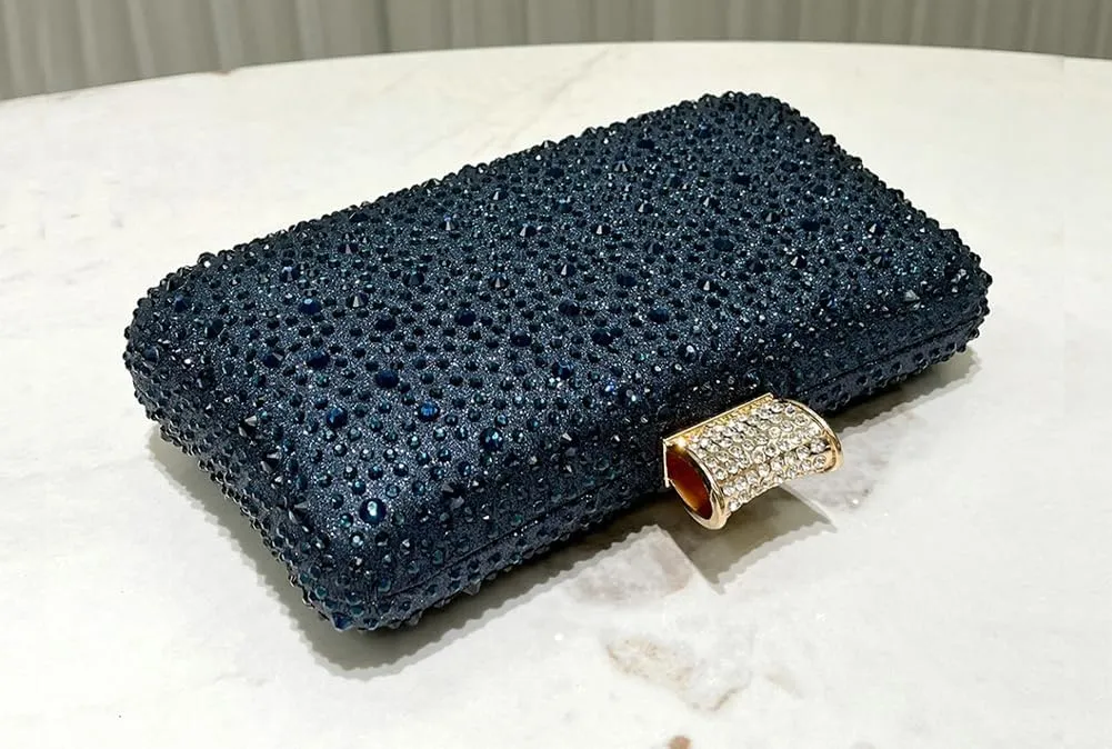 Clutch Purse Evening Bags Women 2025 Rhinestone Glitter Handbag Double Sided Diamond Chain Purse for Wedding Party