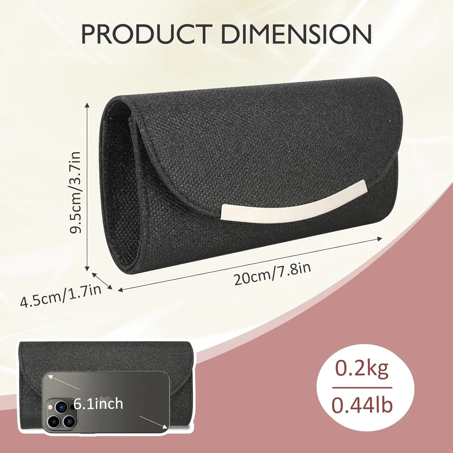 Clutch Purses for Women Sparkly Sequins Glitter Envelope Evening Bag Formal Wedding Clutch Party Purse Handbag