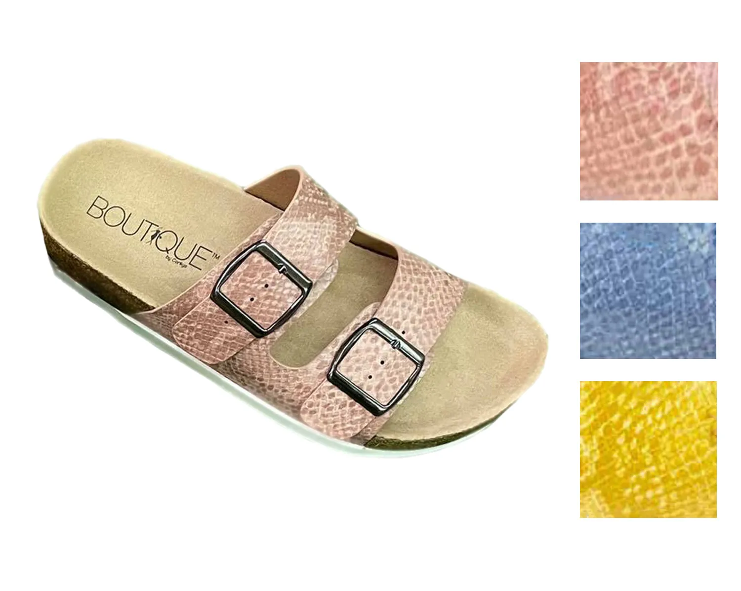 Corkys Womens Beach Babe Slip-on Adjustable Slide Sandal