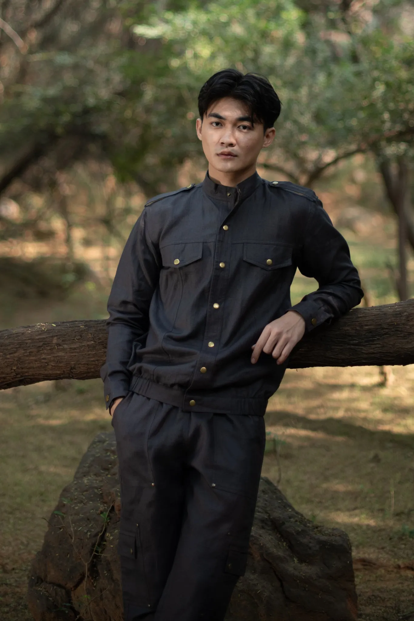 Country Oversized Jacket - Charcoal