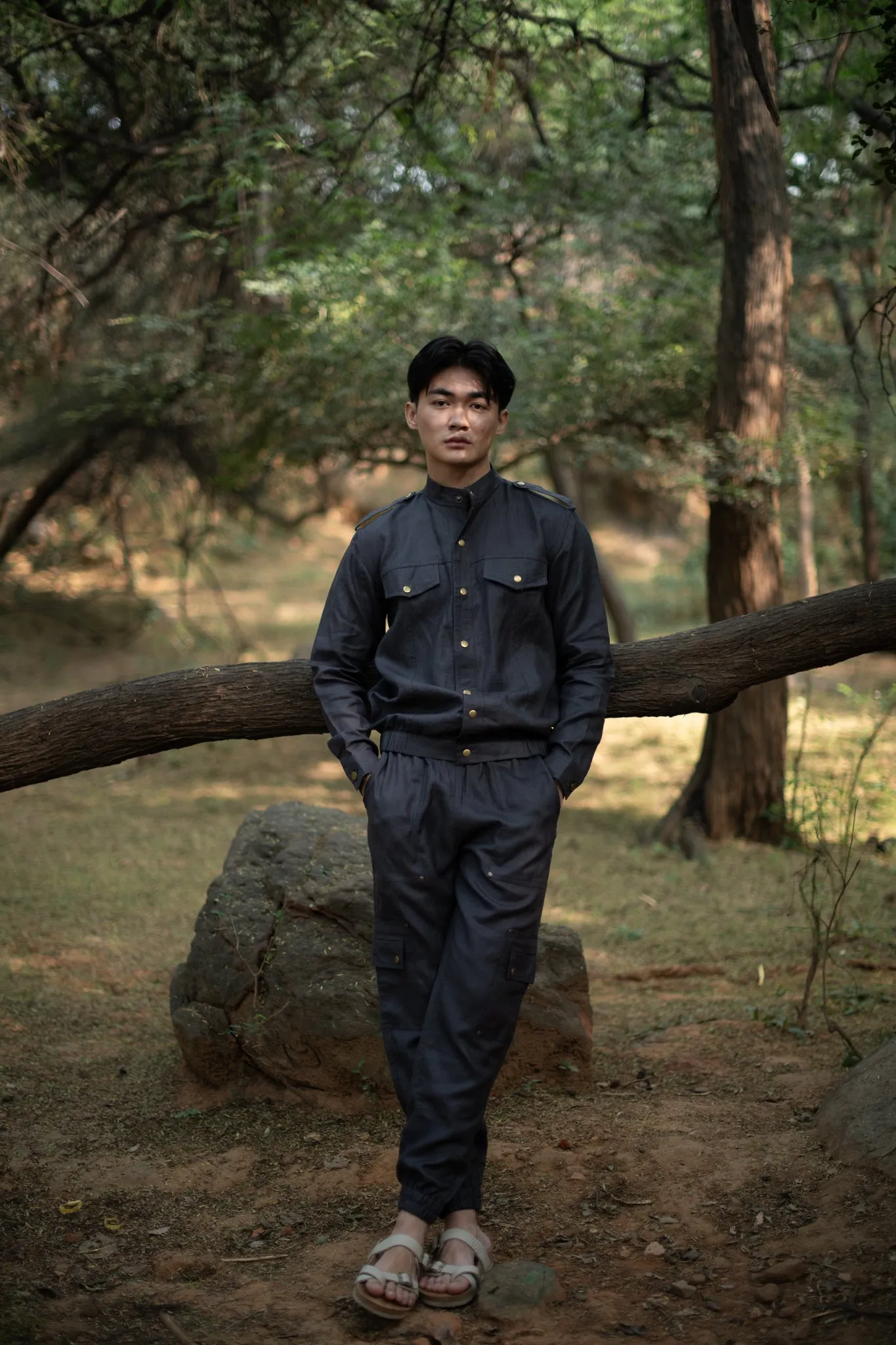Country Oversized Jacket - Charcoal